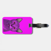 Koel Paarse kat Bagagelabel (Achterkant horizontaal)