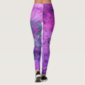 Koel Paarse Leggings met krasse vormgeving als Uit (Achterkant)