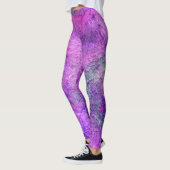 Koel Paarse Leggings met krasse vormgeving als Uit (Links)