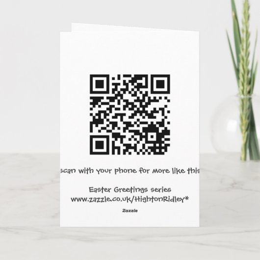 Koel paasmakerkonijn met eiermand feestdagen kaart (Achterkant)