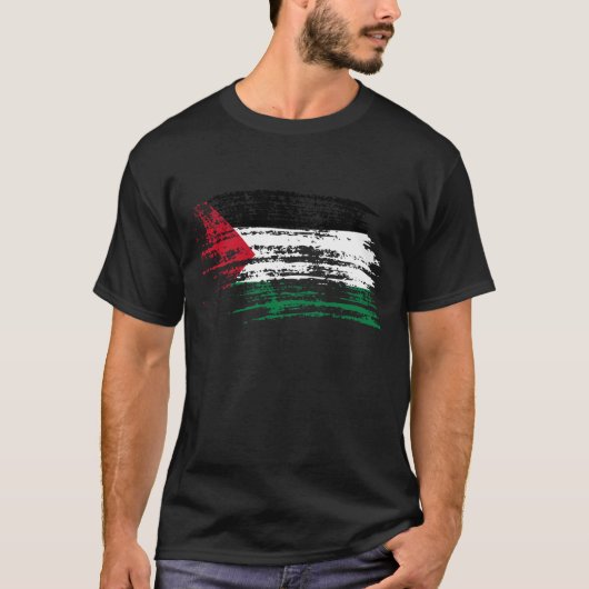 Koel Palestijns vlagontwerp T-shirt (Voorkant)