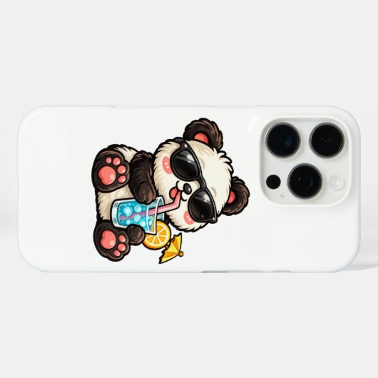 Koel Panda Drank Case-Mate iPhone Case (Achterkant (horizontaal))