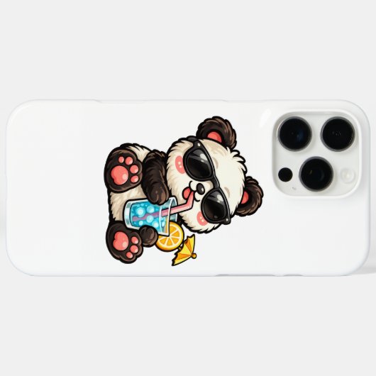 Koel Panda Drank Case-Mate iPhone Case (Achterkant (horizontaal))