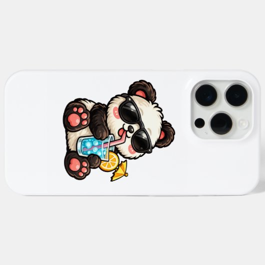 Koel Panda Drank Case-Mate iPhone Case (Achterkant (horizontaal))