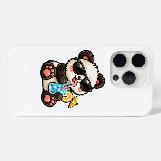 Koel Panda Drank Case-Mate iPhone Case (Achterkant (horizontaal))