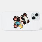 Koel Panda Drank iPhone Hoesje (Achterkant horizontaal)