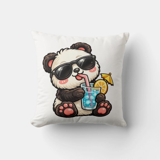 Koel Panda Drank Kussen (Voorkant)