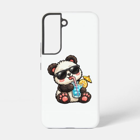 Koel Panda Drank Samsung Galaxy Hoesje (Achterkant)