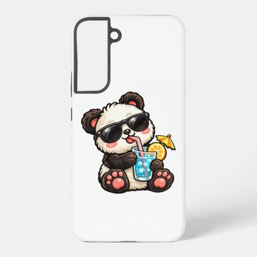 Koel Panda Drank Samsung Galaxy Hoesje (Achterkant)