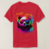 Koel Panda met zonnebril Grafisch T-shirt (Design voorkant)