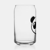 Koel panda met zonnebrillen blikvorm glas (Rechts)