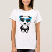 Koel panda met zonnebrillen t-shirt (Voorkant)