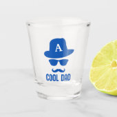 Koel pap beste dad ooit leuke leuke pap Monogram P Shot Glas (Voorkant)