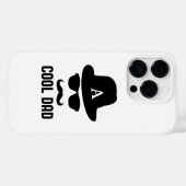 Koel pap Beste dad ooit zwart-wit monogram Case-Mate iPhone Case (Achterkant (horizontaal))