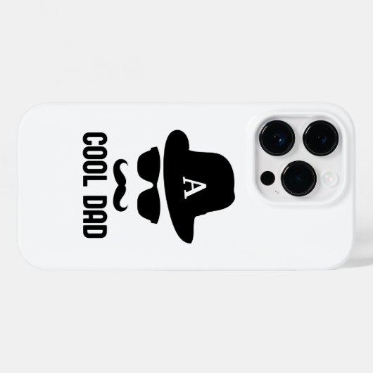 Koel pap Beste dad ooit zwart-wit monogram Case-Mate iPhone Case (Achterkant (horizontaal))