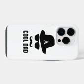 Koel pap Beste dad ooit zwart-wit monogram iPhone Hoesje (Achterkant horizontaal)