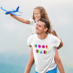 Koel pap Colorful Geometric Typography Fathers Day T-shirt<br><div class="desc">Een opvallend geometrisch lettertype in heldere kleuren en typografie Koel pap voor de vader die een beetje kleur leuk vindt! Precies goed voor vaderdag of verjaardagscadeau.</div>