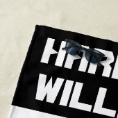 Koel papa Aangepaste naam Modern Black en White Strandlaken (In situ)