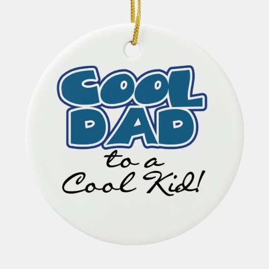 Koel papa naar een Cool Kind Gifts Keramisch Ornament (Voorkant)