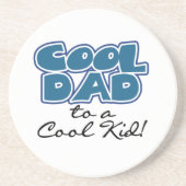 Koel papa naar een Cool Kind Gifts Zandsteen Onderzetter (Voorkant)