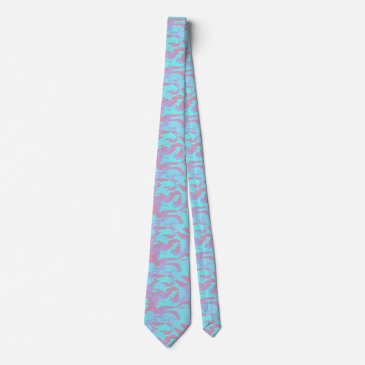 Koel Pastel Camo Patroon Stropdas (Voorkant)