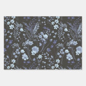 Koel Pastelblauw en Crème Kleurige Rustieke Waterv Inpakpapier Vel (Voorkant 2)