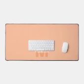 Koel pastelkleurig perzik kleur met aangepaste mon bureaumat (Keyboard & Muis)
