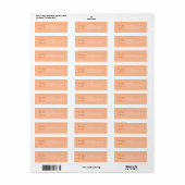 Koel pastelkleurig perzik kleur met aangepaste mon etiket (Full Sheet)