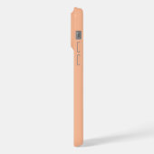 Koel pastelkleurig perzik kleur met aangepaste mon iPhone hoesje (Linkerkant)