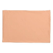 Koel pastelkleurig perzik kleur met aangepaste mon kussensloop (Achterkant)