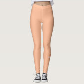 Koel pastelkleurig perzik kleur met aangepaste mon leggings (Voorkant)