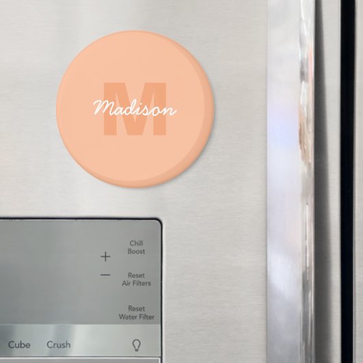 Koel pastelkleurig perzik kleur met aangepaste mon magneet (Insitu (Koelkast))