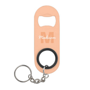 Koel pastelkleurig perzik kleur met aangepaste mon mini flessenopener