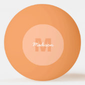 Koel pastelkleurig perzik kleur met aangepaste mon pingpongbal (Achterkant)