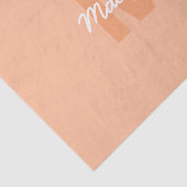 Koel pastelkleurig perzik kleur met aangepaste mon tissuepapier (Detail)