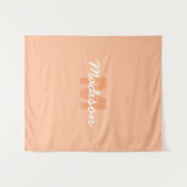 Koel pastelkleurig perzik kleur met aangepaste mon wandkleed (Voorkant (horizontaal))