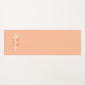 Koel pastelkleurig perzik kleur met aangepaste mon yogamat (Voorkant (horizontaal))