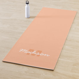 Koel pastelkleurig perzik kleur met aangepaste mon yogamat