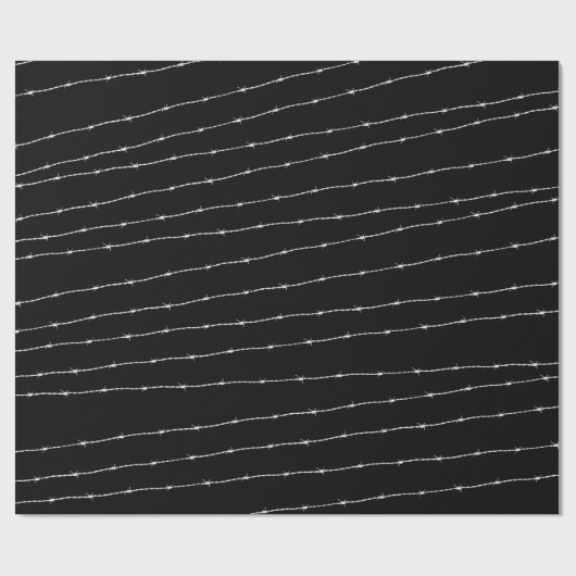 Koel patroon met witte prikkeldraad cadeaupapier (Vlak)