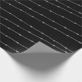 Koel patroon met witte prikkeldraad cadeaupapier (Hoek)