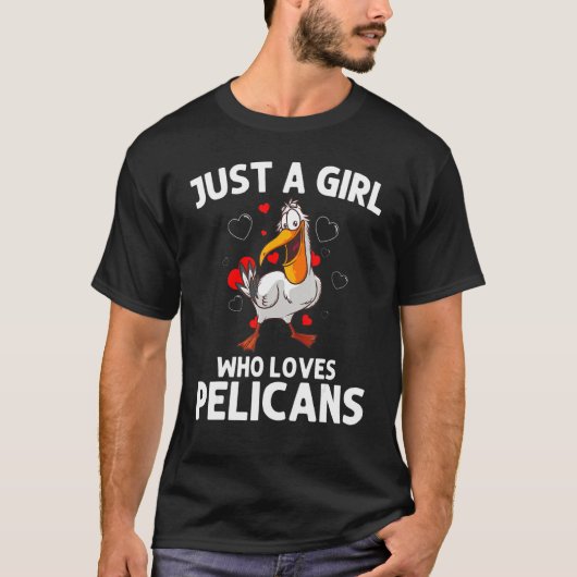 Koel Pelican voor meisjes Kinder dierentuin Pelica T-shirt (Voorkant)