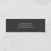 Koel persoonlijke Chef Knife Eenvoudige catering Mini Visitekaartje (Achterkant)