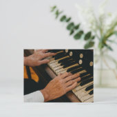 Koel piano kunstwerk briefkaart (Staand voorkant)