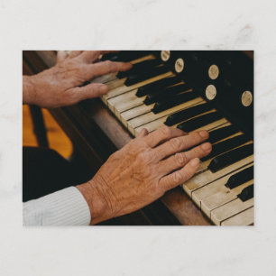 Koel piano kunstwerk briefkaart