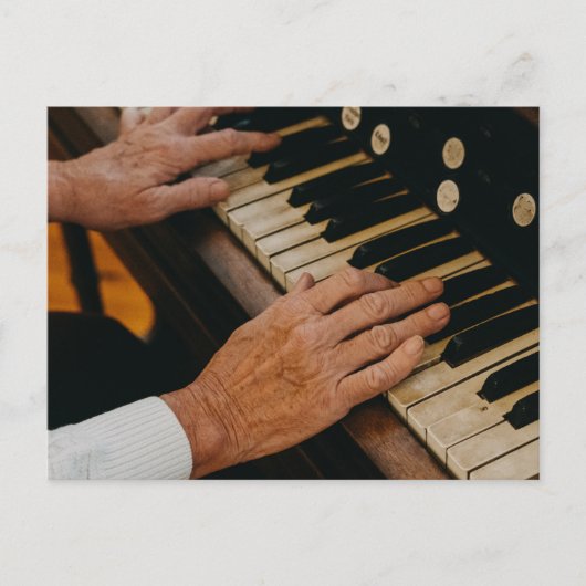 Koel piano kunstwerk briefkaart (Voorkant)