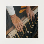 Koel pianokunstwerk wandkleed (Voorkant (horizontaal))