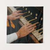 Koel pianokunstwerk wandkleed (Voorkant)