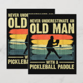 Koel Pickleball-ontwerp voor mannen Opa Pickleball (Voorkant / Achterkant)