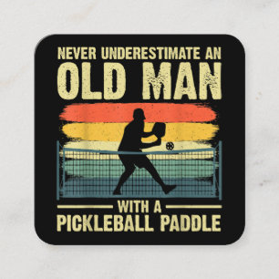 Koel Pickleball-ontwerp voor mannen Opa Pickleball Vierkante Visitekaartje