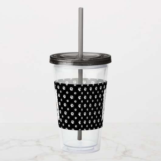 Koel Pit Bull en zonnebrillen (lt brindle white 3) Acryl Drinkbeker (Rechts)